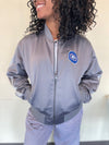 Womens Glitter Bomber