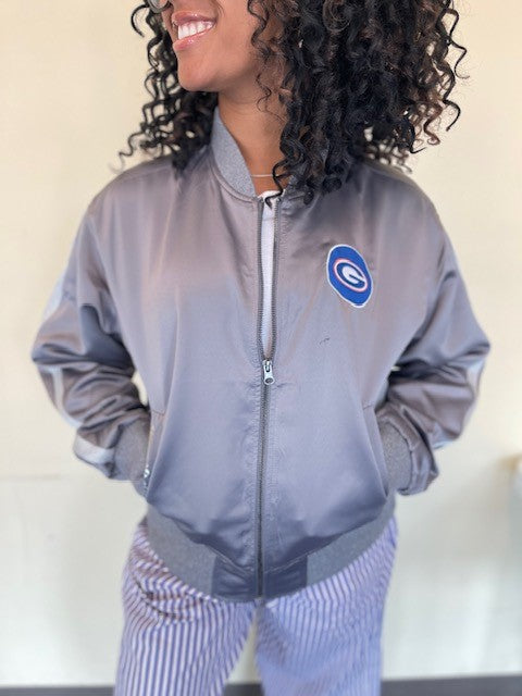 Womens Glitter Bomber