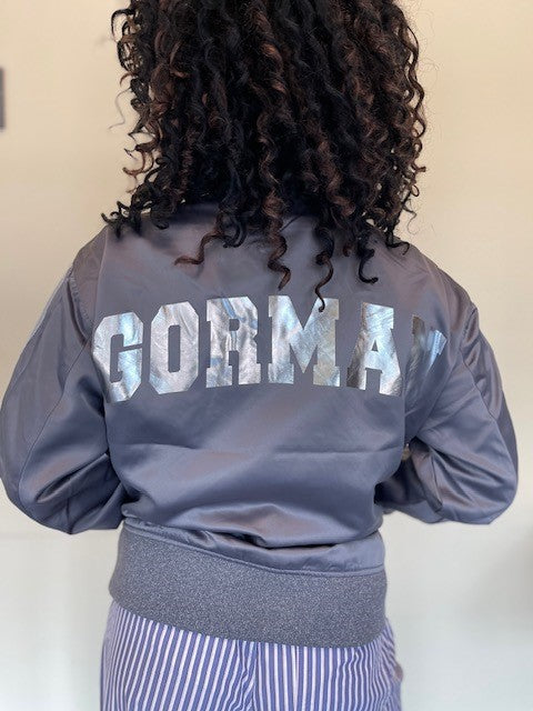 Womens Glitter Bomber