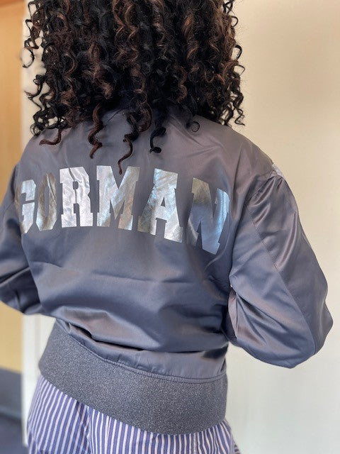 Womens Glitter Bomber