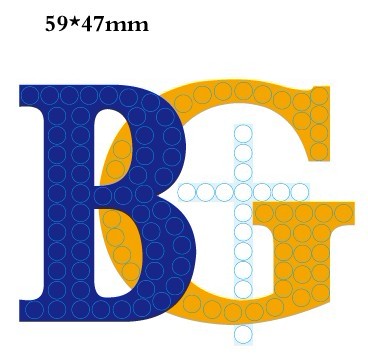 BG CROSS BLING STICKER