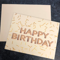 BIRTHDAY CARD "Gold Mylar"