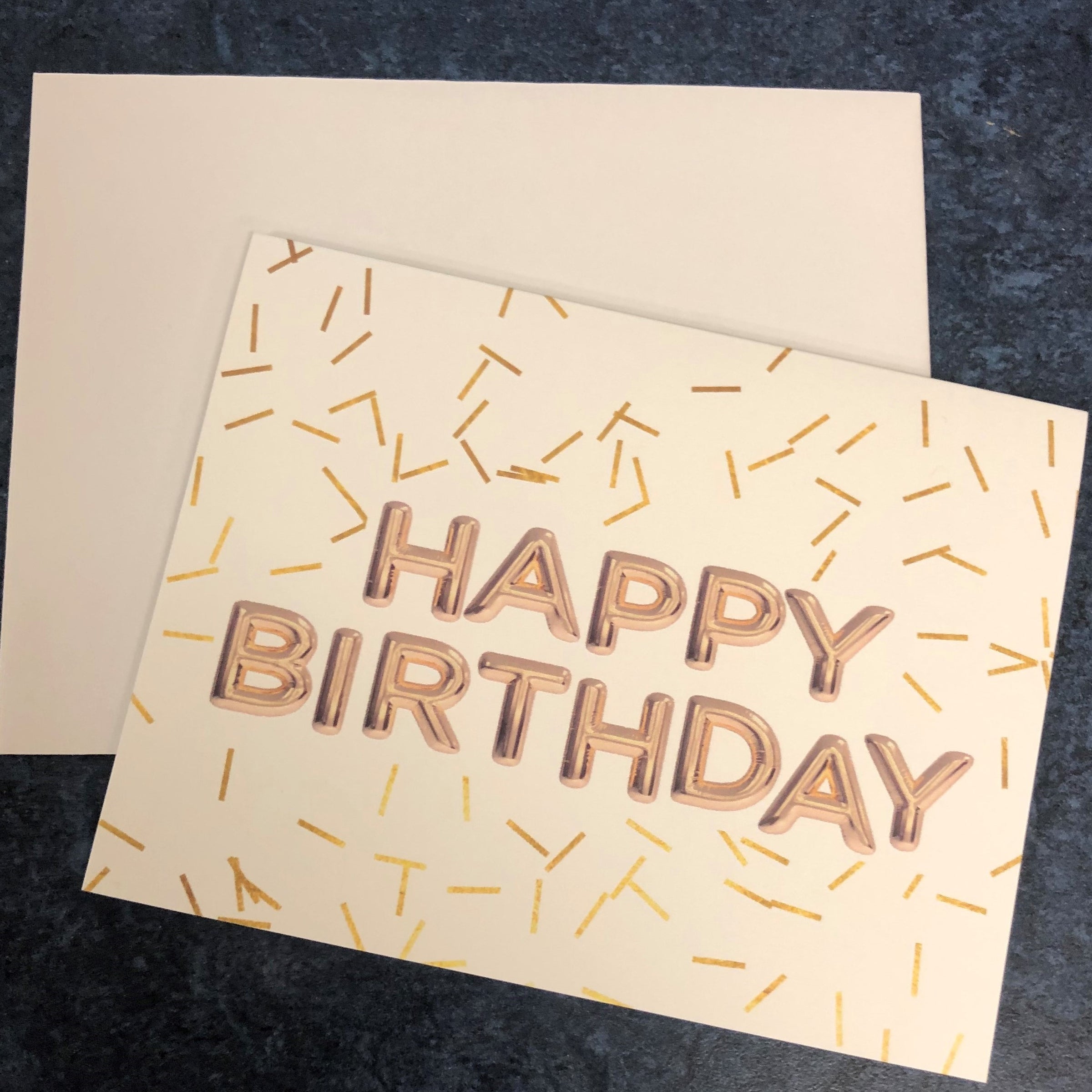 BIRTHDAY CARD "Gold Mylar"