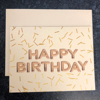 BIRTHDAY CARD "Gold Mylar"