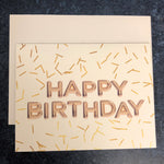 BIRTHDAY CARD "Gold Mylar"